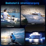 Wattcycle 12V 100Ah Dual Purpose Marine Cranking LiFePO4 Lithium Battery Bluetooth 1200CCA / 1500MCA, Starting Lithium Batterys with Self-Heating, Built-in 200A BMS, Perfect for Trolling Motor, Boat