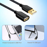 Nylon Braided USB 2.0 Extension cable Extender Cord 6 FT