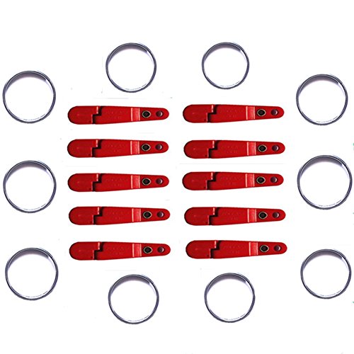 Heavy Tension Snap Release Clip with Rings - 10 Pack