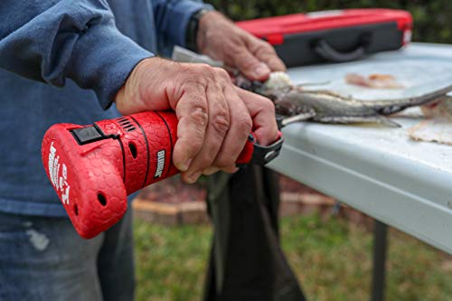REEPLAR Cordless Electric fillet knife for fish/fishing, powered knives  with 4 Ti-Nitride S.S. Coated Non-Stick Reciprocating Blades & 2  Rechargeable Li-ion Batteries, Carry Case : Sports & Outdoors 