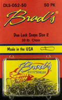Brad's Killer Fishing Gear Duo Lock Snaps (Nickel, Size 2)